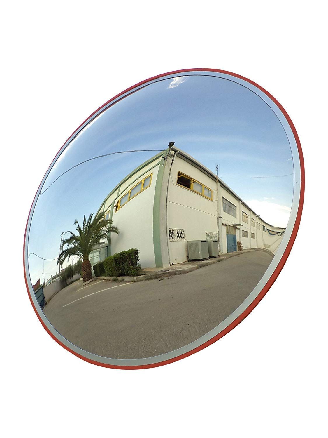 Convex Traffic Mirror  for Driveway, Warehouse and Garage Safety or Store and Office Security, with Adjustable Wall Fixing