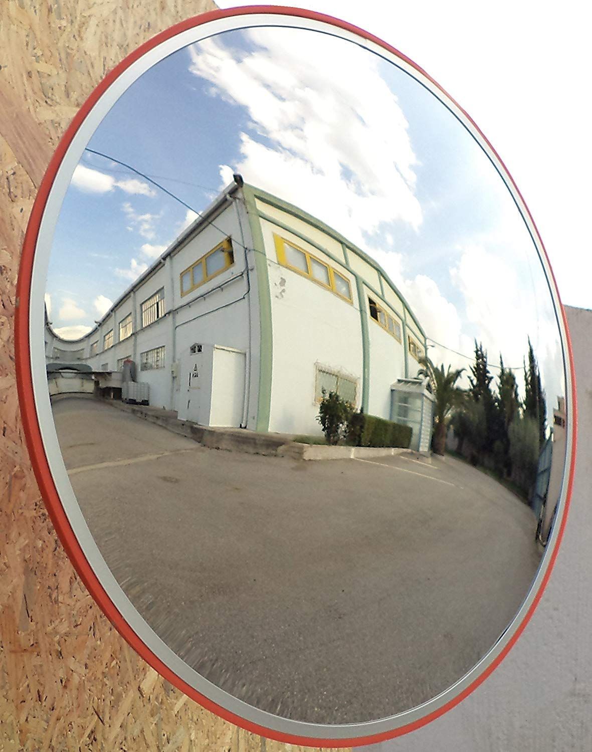 Convex Traffic Mirror  for Driveway, Warehouse and Garage Safety or Store and Office Security, with Adjustable Wall Fixing