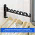 Wall Mounted Drying Rack Clothing Foldable for Laundry Room, Clothes Drying Rack Folding Indoor, Matte Black
