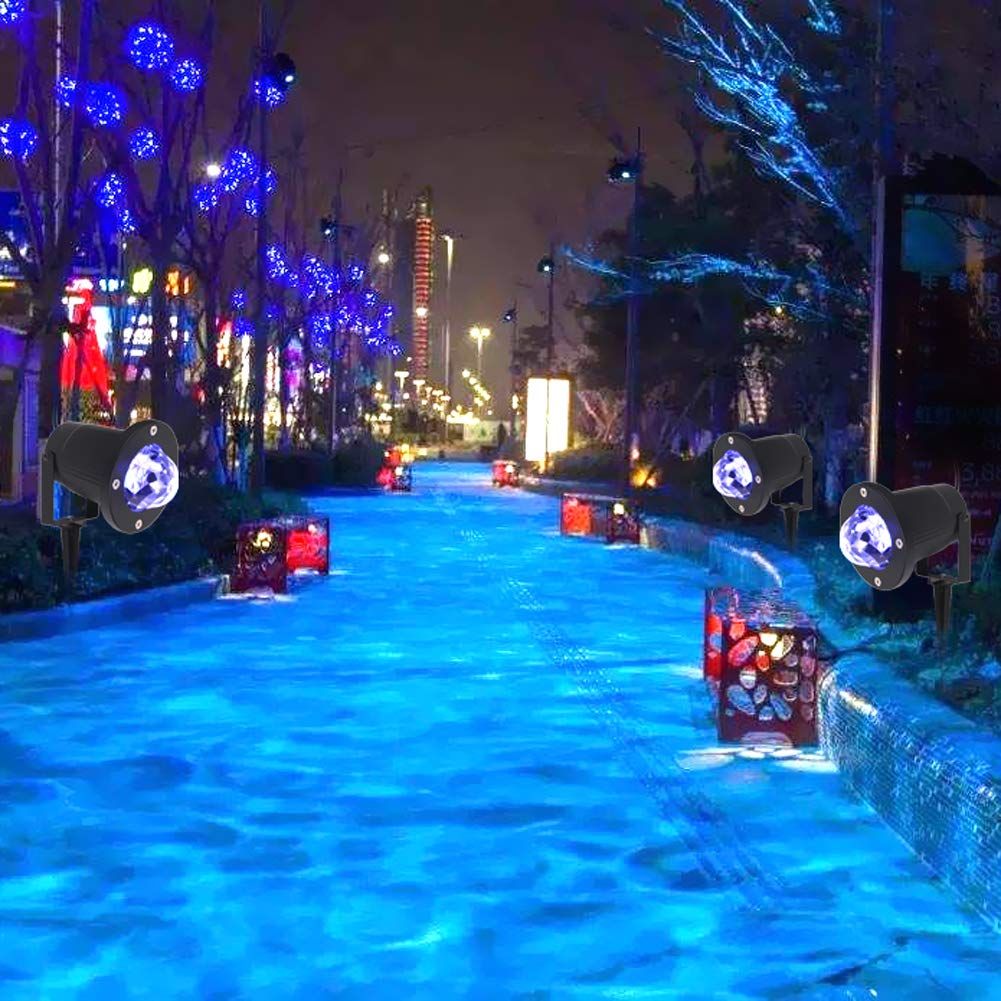 Water Wave Lights Projector Outdoor Waterproof LED Ripple Garden Lights  10 Colors Water Effect or Flame Fire Effect with Remote