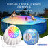 10W RGB Underwater Submersible LED Lights with IP68 Waterproof,16 Million Colors, Music Sync, 12V Smart Pool Lights for Inground