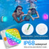 Rechargeable Submersible Pool Lights with Remote, IP68 Waterproof 16 Color Changing LED Lights with Glue, Suction Cups  -4 Pack