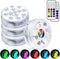 Submersible LED Lights with Remote, 13 LED Pool Lights for Inground Above Ground Pool with Magnets &Suction Cups,16 Color(4 Packs)