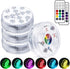Submersible LED Lights with Remote, 13 LED Pool Lights for Inground Above Ground Pool with Magnets &Suction Cups,16 Color(4 Packs)
