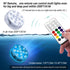 Submersible LED Lights with Remote, 13 LED Pool Lights for Inground Above Ground Pool with Magnets &Suction Cups,16 Color(4 Packs)