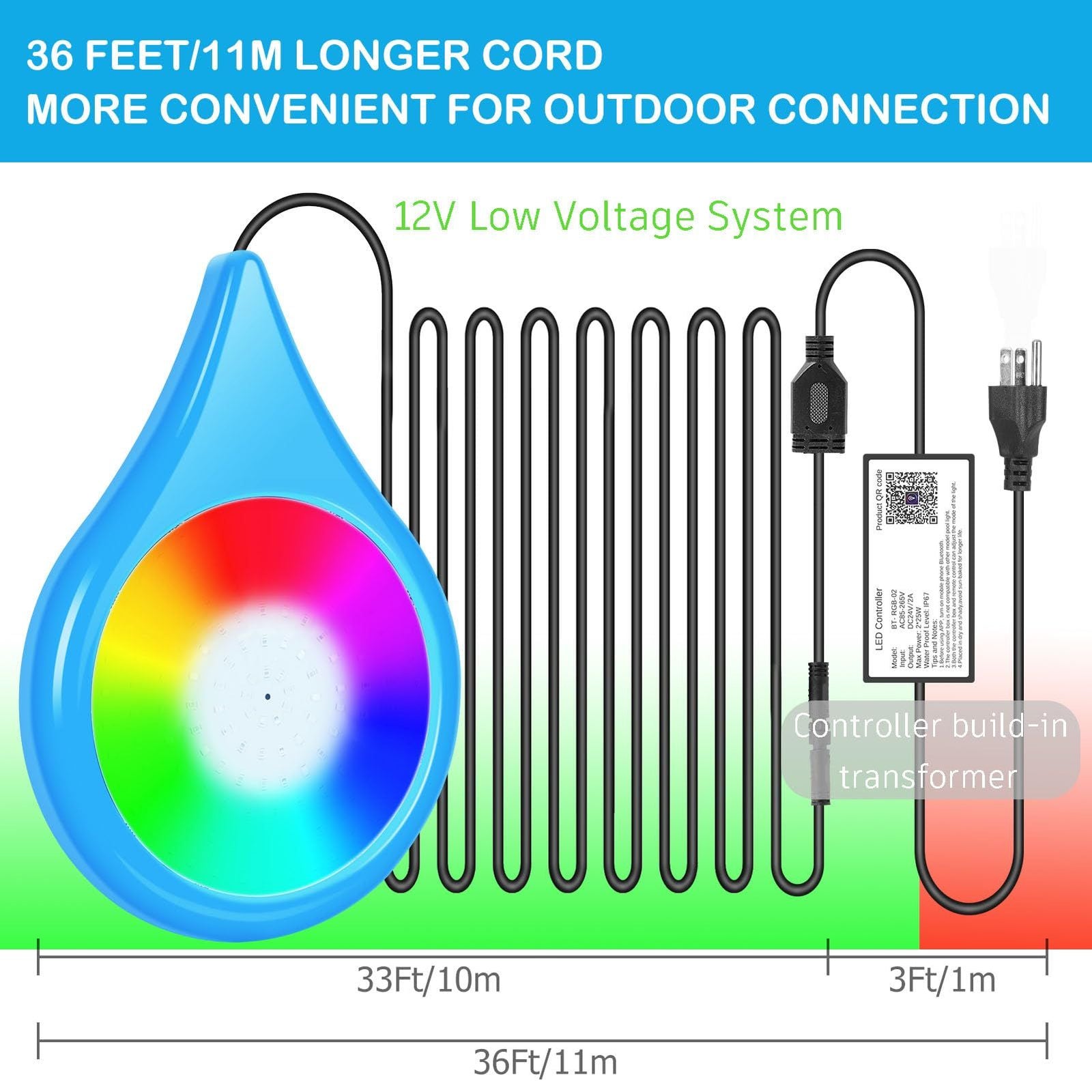 Pool Lights for Above Ground Pools Underwater,Submersible LED Pool Lights for Inground Pools Waterproof Changing Magnetic Pool