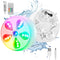 LED with Remote Control Waterproof IP68 Pool Light with 16 RGB Dynamic Color, Suction Cups, and Glue, for Under Water （1 Pack）