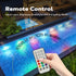 LED with Remote Control Waterproof IP68 Pool Light with 16 RGB Dynamic Color, Suction Cups, and Glue, for Under Water （1 Pack）