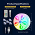 LED with Remote Control Waterproof IP68 Pool Light with 16 RGB Dynamic Color, Suction Cups, and Glue, for Under Water （1 Pack）