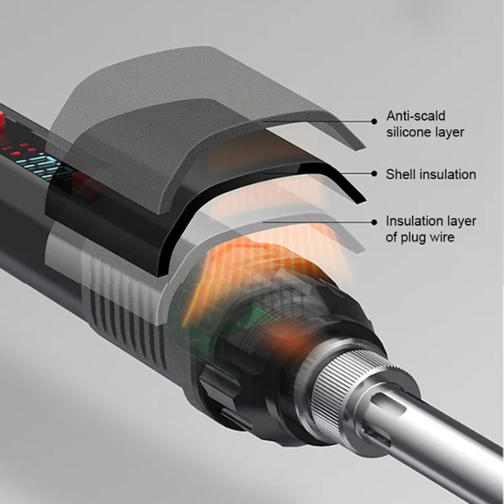 Industrial Grade Welding Pen Repair Tool Set, 90W Soldering Iron Kit, Cutting and Descaling Laser Welder Machine, Adjustable Temperature Digital Display with 5 Soldering Iron Tips