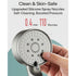 High Pressure 5-Mode Filtered Shower Head - Handheld with Hose & Bracket, Pause Function, Cotton Filter for Hard Water Bathroom