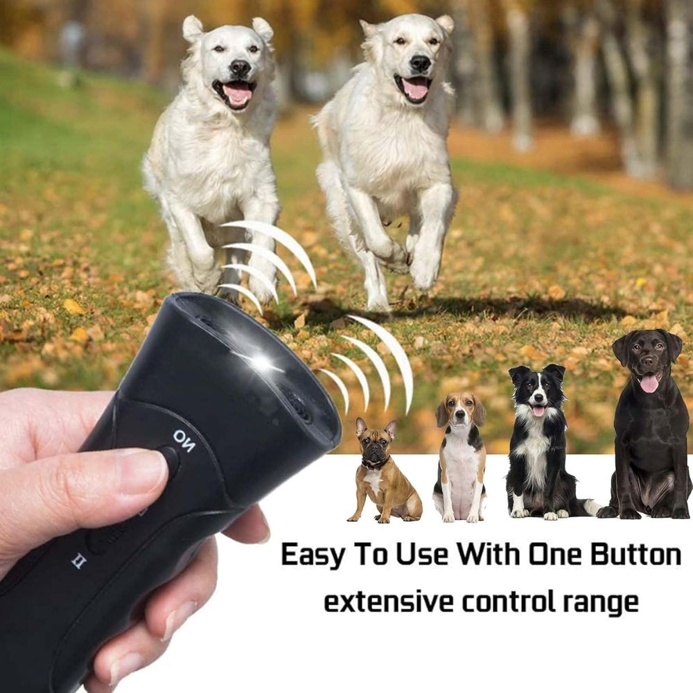 Pet Gentle Anti Barking Device with Battery,  New Ultrasonic Pet Trainer for Dogs, Instantly Stop Barking & Other Bad Behaviors with 1 Click of A Button, for All Dogs for Puppies & Dogs