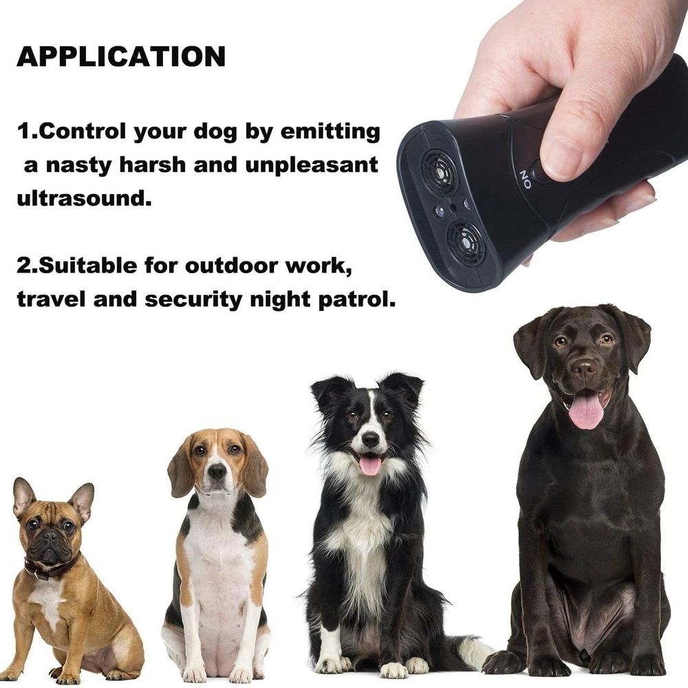 Pet Gentle Anti Barking Device, 3 Training Modes Ultrasonic Dog Bark Deterrent with LED Light, Safe and Effective Pet Training Tool for Small Medium Large Dogs