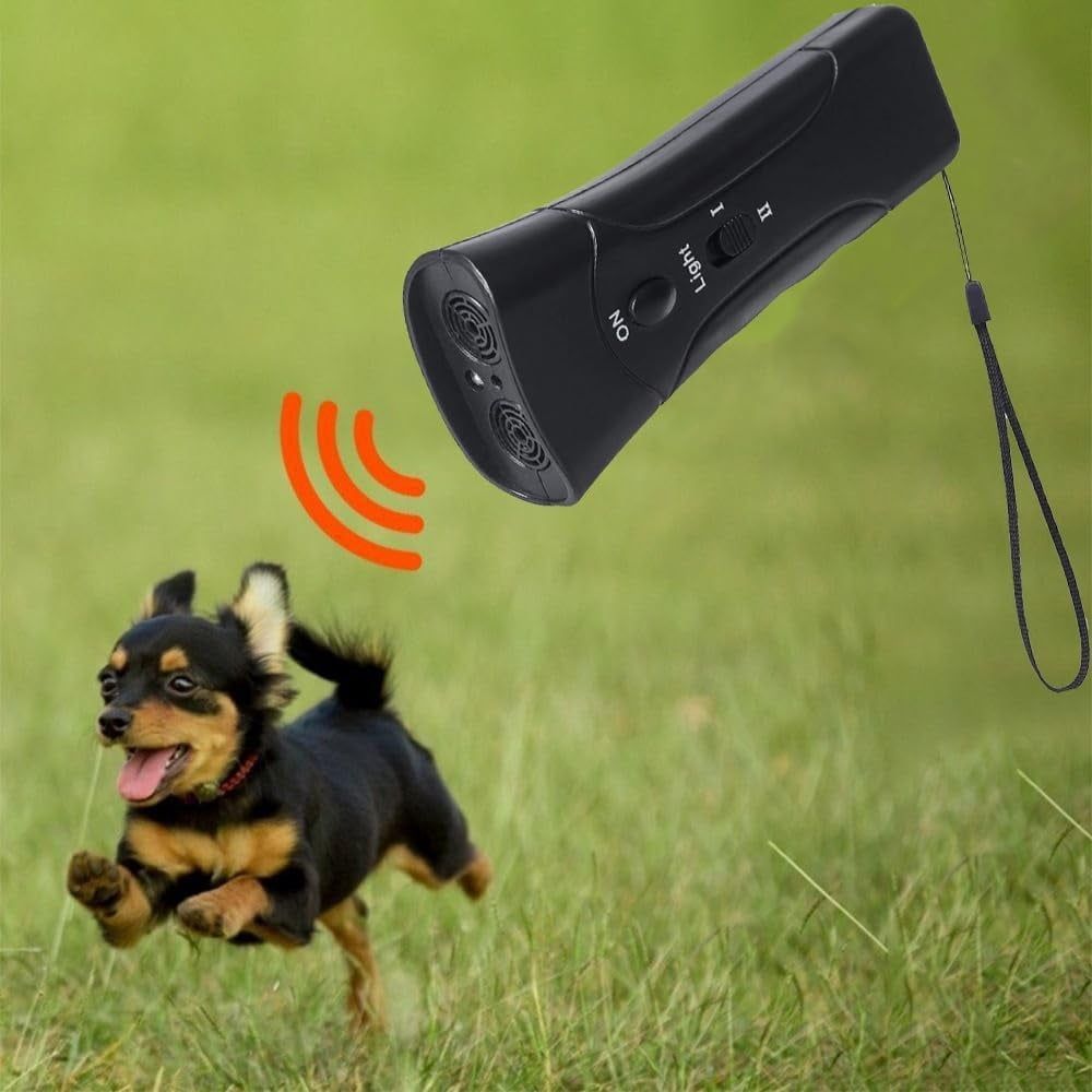 Pet Gentle Anti Barking Device, 3 Training Modes Ultrasonic Dog Bark Deterrent with LED Light, Safe and Effective Pet Training Tool for Small Medium Large Dogs