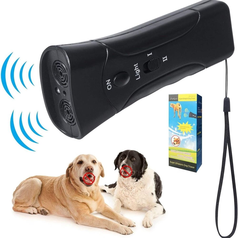 Pet Gentle Anti Barking Device, 3 Training Modes Ultrasonic Dog Bark Deterrent with LED Light, Safe and Effective Pet Training Tool for Small Medium Large Dogs