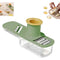 Mini Garlic Slicer, Multifunctional Garlic Grinder with Container and Hand Guard, Easy to Use Kitchen Tool for Slicing Ginger and Chili