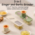 Mini Garlic Slicer, Multifunctional Garlic Grinder with Container and Hand Guard, Easy to Use Kitchen Tool for Slicing Ginger and Chili