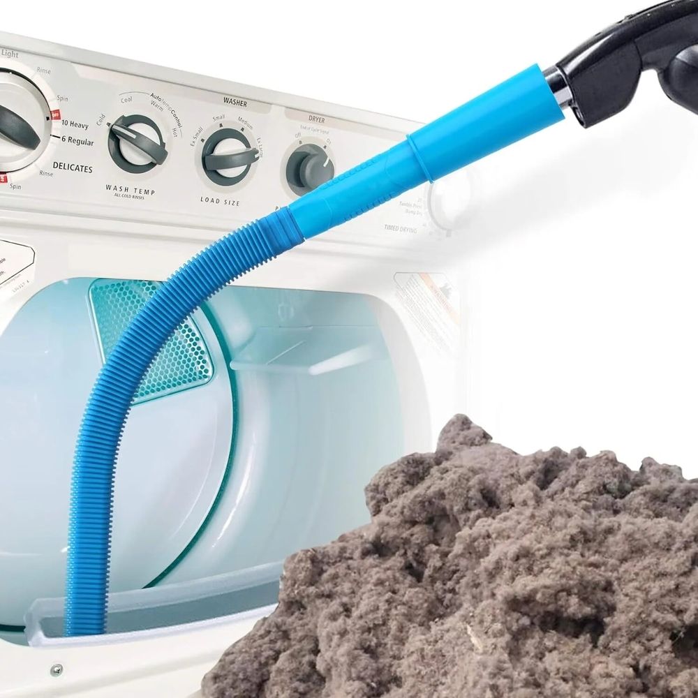Dryer Vent Cleaner Kit Vacuum e Attachment Brush, Lint Remover, Blue