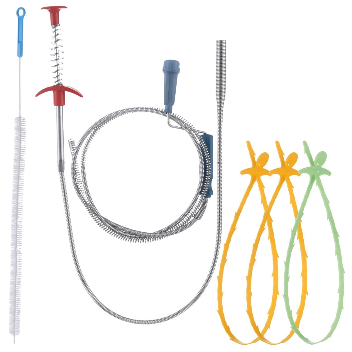 6PCS Drain Cleaning Tool Kit, Flexible 55.1