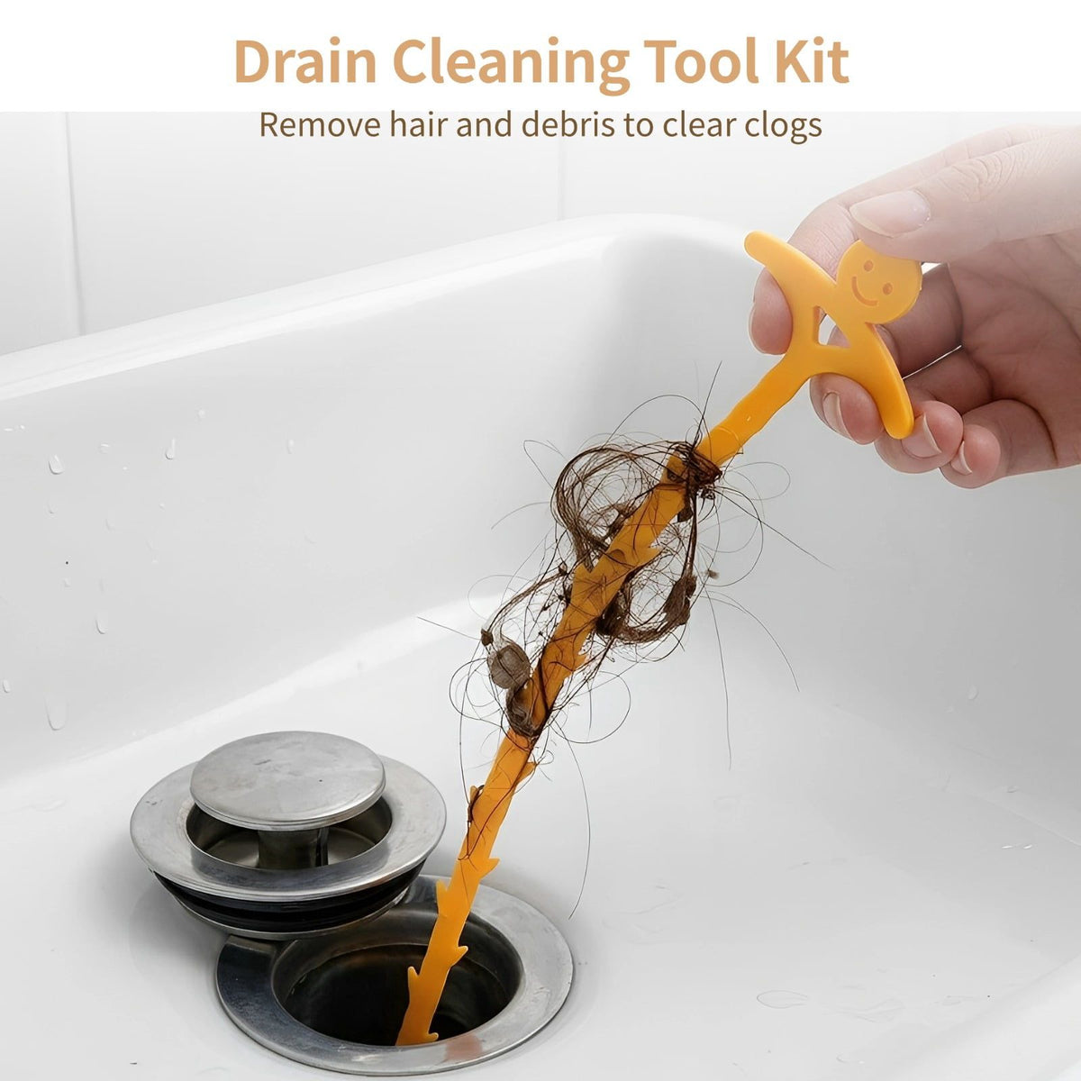 6PCS Drain Cleaning Tool Kit, Flexible 55.1