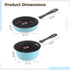 2PCS Mini Cookware Set, 4.7" Nonstick Frying Pan & Milk Pot with Hanging Hole, Portable Single Serving Cooking Kit, Ideal for Camping, RV and Dorm Use