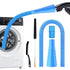 5 Pieces Dryer Vent Cleaner Kit, Dryer Lint Vacuum Attachment and Flexible Dryer Lint Brush,Gap brush， Vacuum Hose Attachment, Blue .