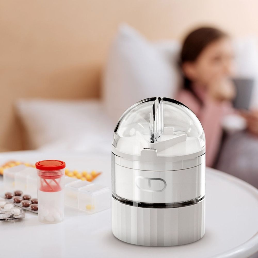 Pill Cutter, 4 In 1 Pill Crusher Organizer, Adjustable Splitter For Small And Tiny Pills With Accurate Alignment, For Small Or Large Pills With Sharp Safe Blade