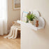 Cloud Shaped Wall Shelf Wooden Floating Storage Rack 15.55x3.74x2.16in White Wall Mount Organizer for Kids Room Nursery Living Room Entryway Decor