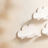 Cloud Shaped Wall Shelf Wooden Floating Storage Rack 15.55x3.74x2.16in White Wall Mount Organizer for Kids Room Nursery Living Room Entryway Decor