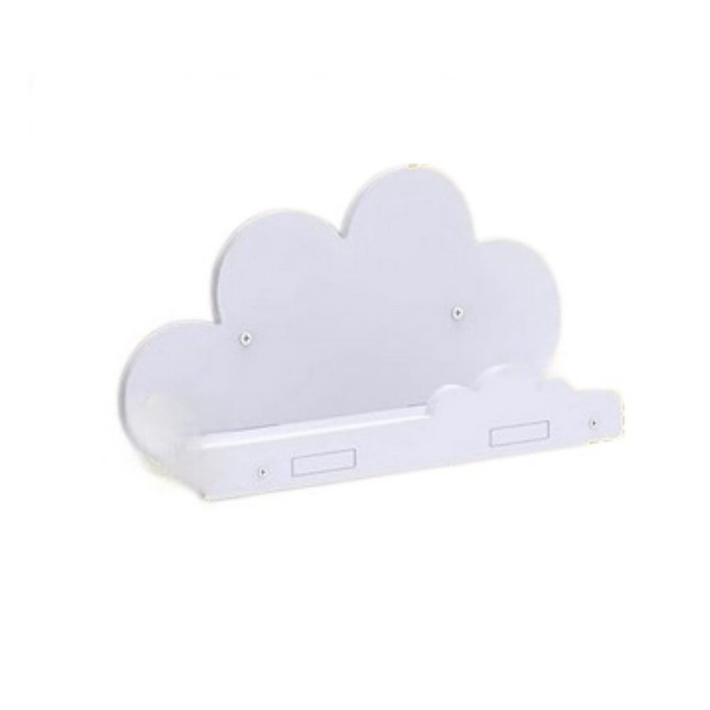 Cloud Shaped Wall Shelf Wooden Floating Storage Rack 15.55x3.74x2.16in White Wall Mount Organizer for Kids Room Nursery Living Room Entryway Decor