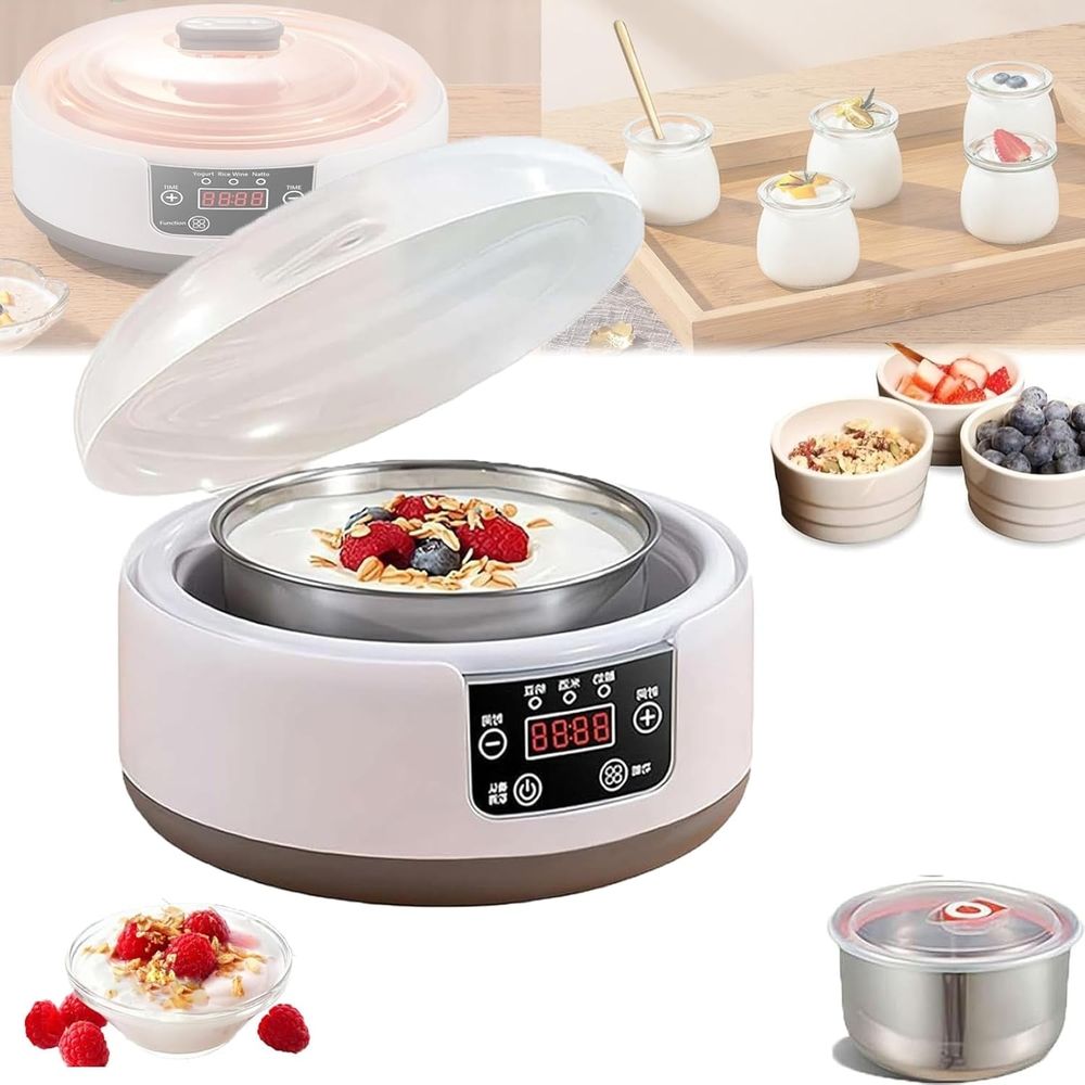 Probiotic Yogurt Maker, 40oz/1.2L Fully Automatic Yogurt Machine, Yogurt Maker with Temperature Control, Probiotic Yogurt Maker for Homemade Greek, Vegan Yogurt (Regular Model)
