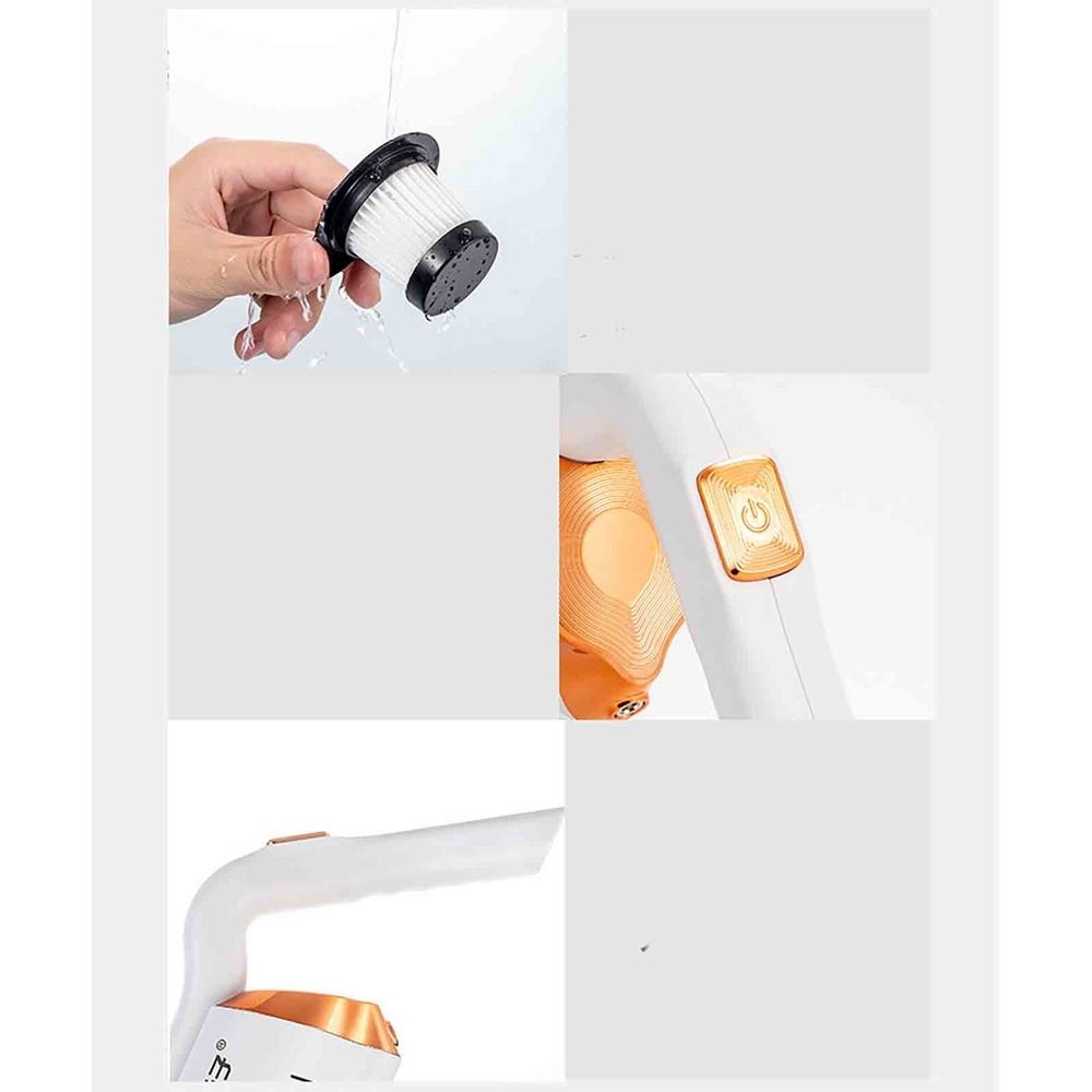 High Power Handheld Vacuum Cleaner, 4500PA Cordless Rechargeable Vacuum for Car Home Use, with 3 Brush Heads, 45W Motor, 15 Mins Runtime