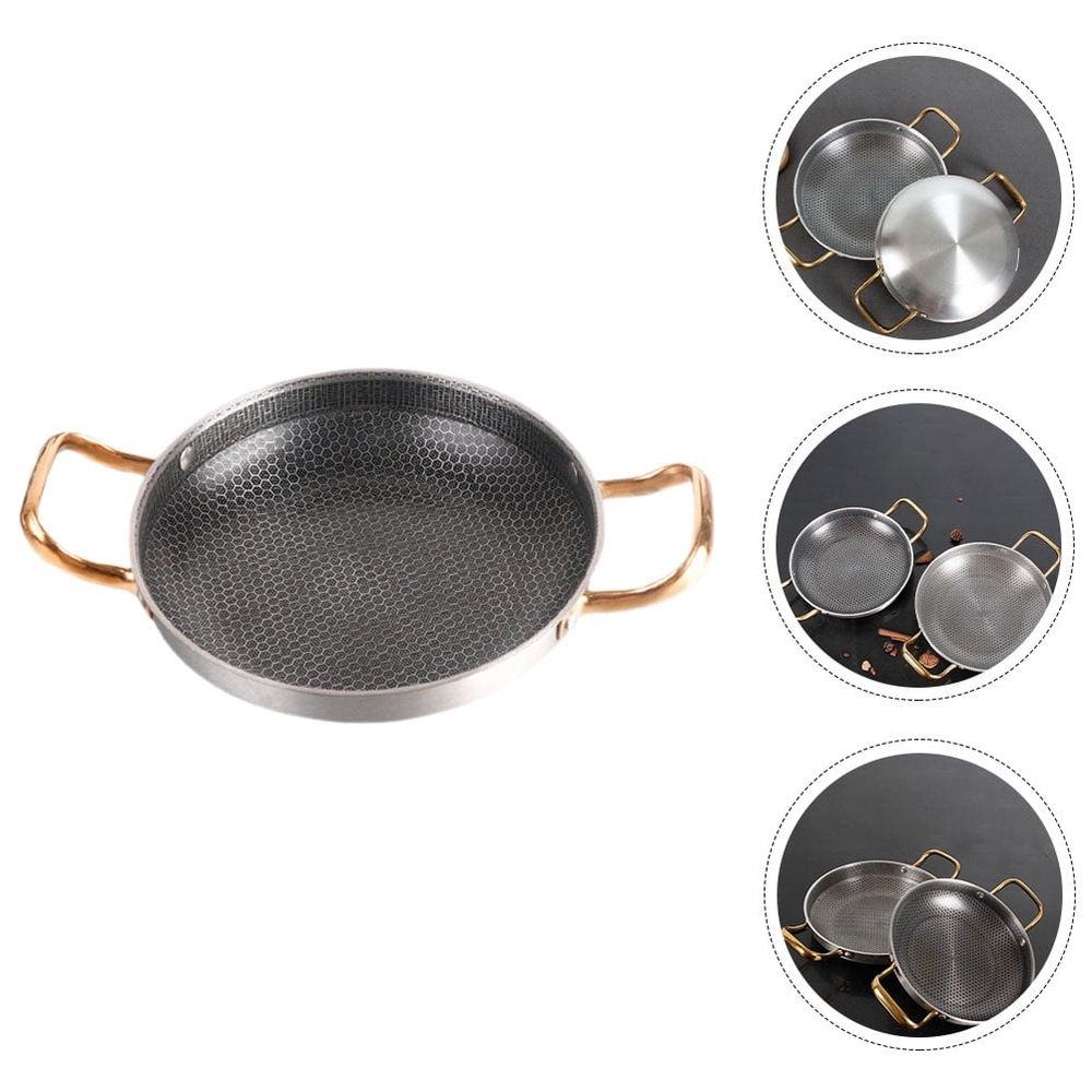 Black Honeycomb Nonstick Stainless Steel Frying Pan for Easy and Comfortable Cooking