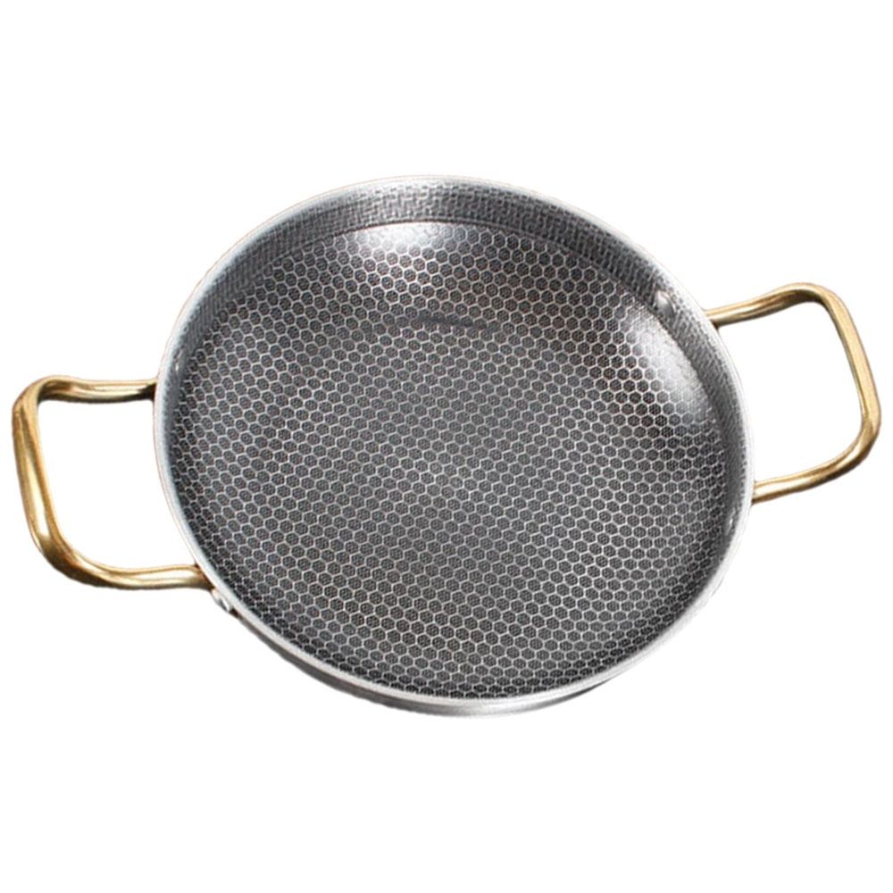 Black Honeycomb Nonstick Stainless Steel Frying Pan for Easy and Comfortable Cooking