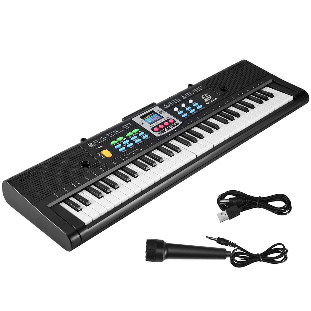 61 Keys Electronic Piano Digital Music Keyboard Musical Instrument Gift with Microphone for Kids Beginners