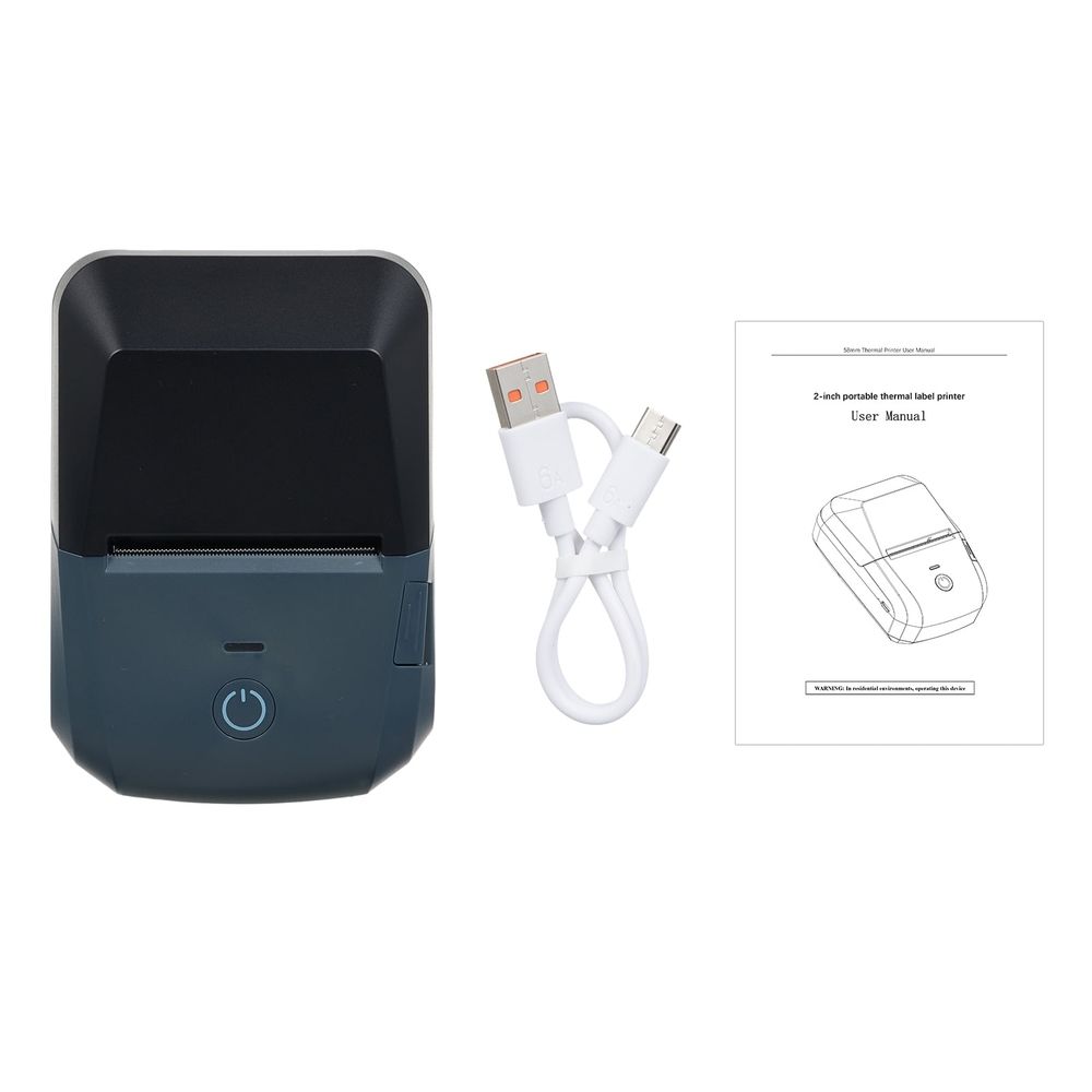 thermal printer Bt Portable Receipt Printer 58mm Mini Thermal Label Maker BT USB Connection 203dpi Mobile Printer with 2 Inch Thermal Paper Roll Compatible with /iOS System for