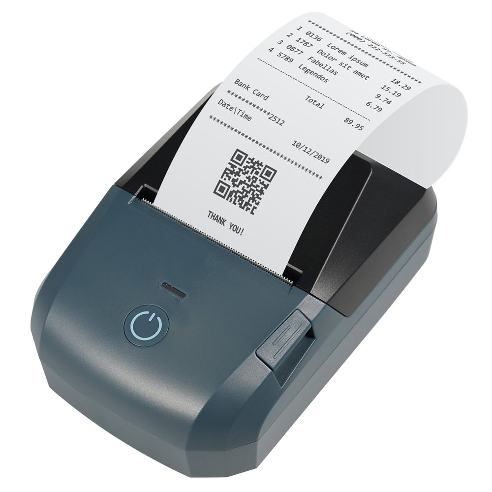 thermal printer Bt Portable Receipt Printer 58mm Mini Thermal Label Maker BT USB Connection 203dpi Mobile Printer with 2 Inch Thermal Paper Roll Compatible with /iOS System for