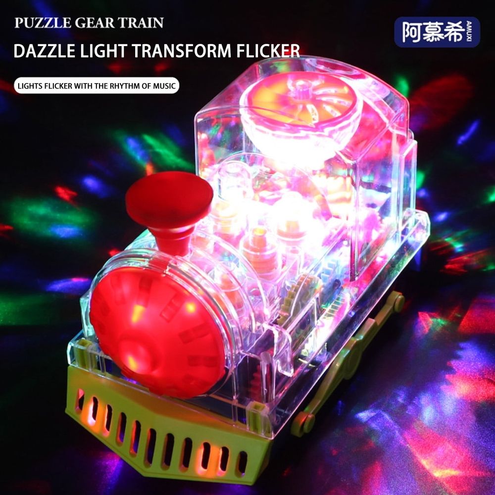 1 Year Old Boy Toys Electric Toy Gear Locomotive Children's Toy Music Flash Electric Universal Toy Car