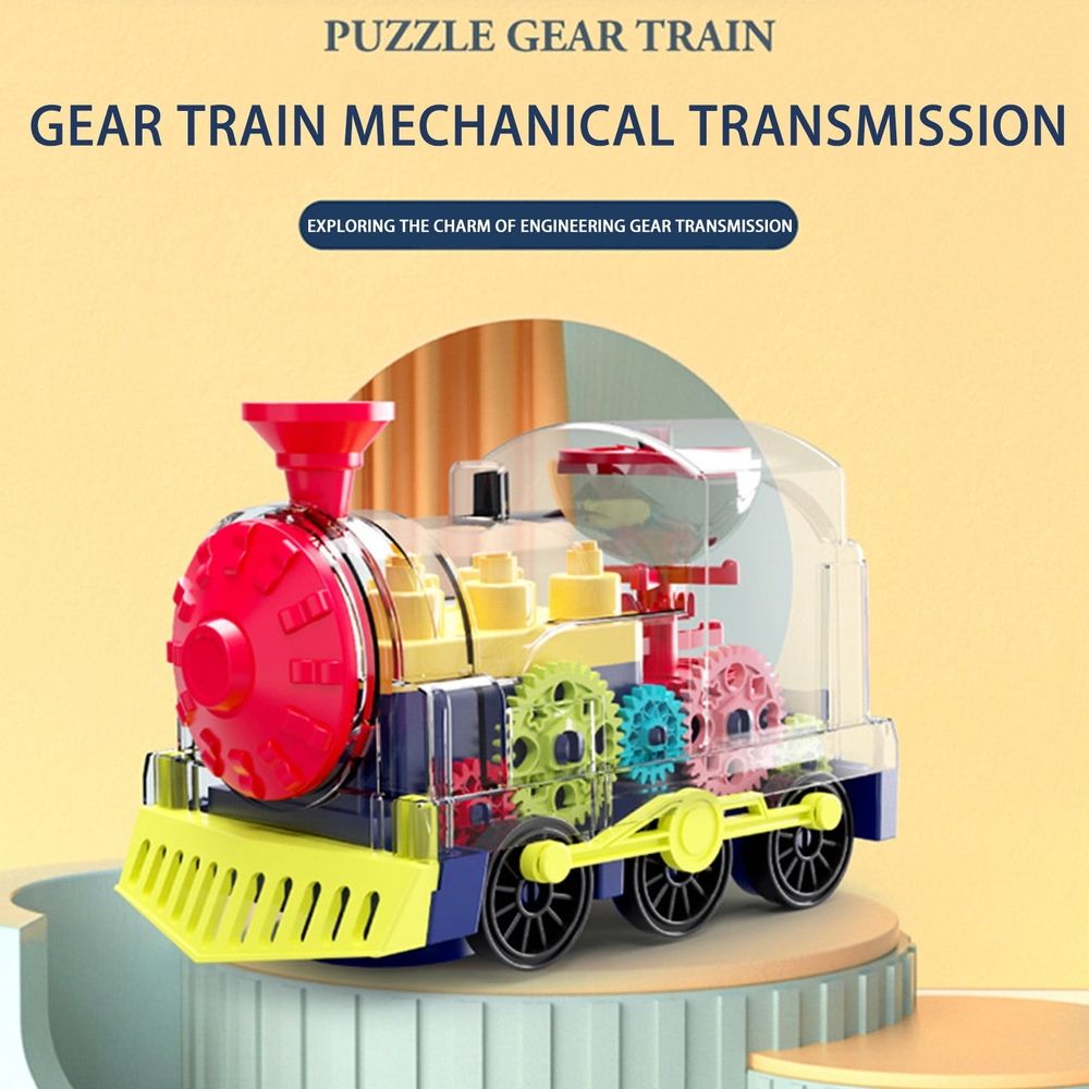 1 Year Old Boy Toys Electric Toy Gear Locomotive Children's Toy Music Flash Electric Universal Toy Car