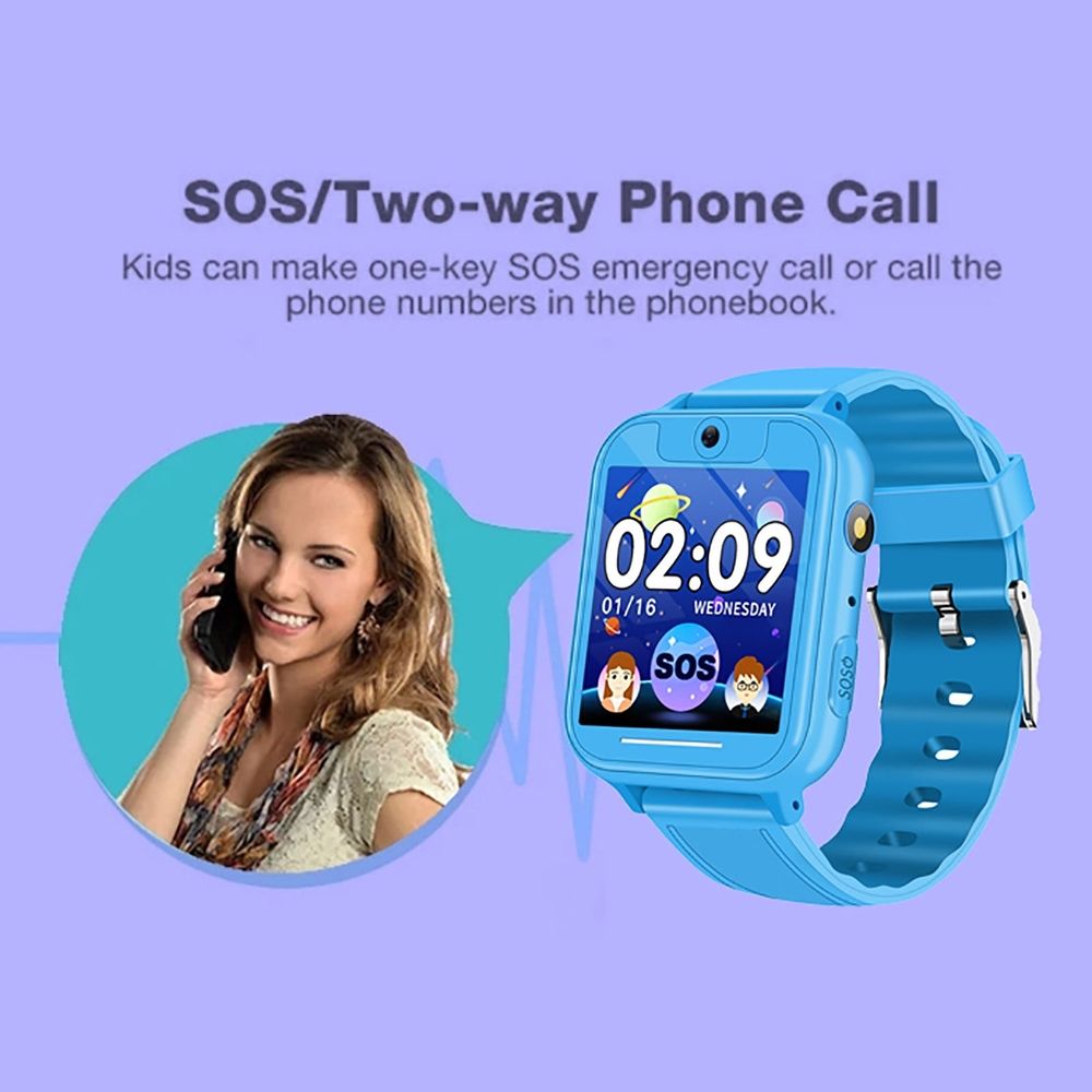 Smart Watch for 6-12 Boys Girls [Boys Girls GPS Tracker/Music/5 Games ] Smart Watches Boys Girls, Girls Boys Watch with GPS Tracker, Birthday Gift Watch Toys for 3-9 Year Old Boys Girls,Pink