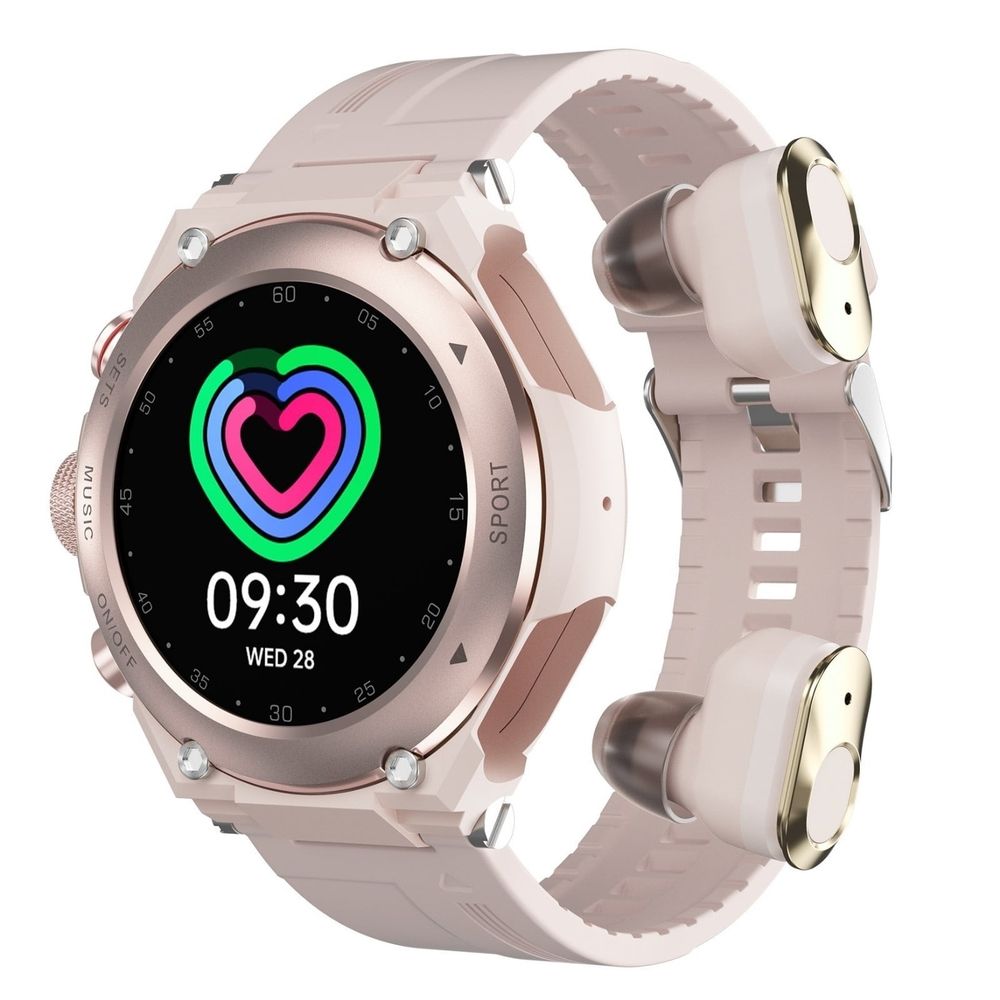 Smart Watch , T92 Smartwatch With Earbuds MP3 Bluetooth Earphones 3-in-1 1.28-inch Smartwatch With Built-in Wireless Earbuds Speaker Circular Fitness Music