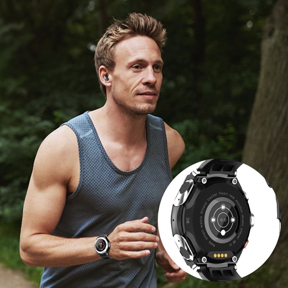 Smart Watch , T92 Smartwatch With Earbuds MP3 Bluetooth Earphones 3-in-1 1.28-inch Smartwatch With Built-in Wireless Earbuds Speaker Circular Fitness Music