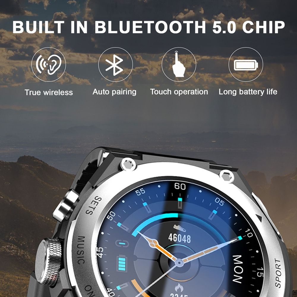 Smart Watch , T92 Smartwatch With Earbuds MP3 Bluetooth Earphones 3-in-1 1.28-inch Smartwatch With Built-in Wireless Earbuds Speaker Circular Fitness Music