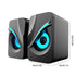 Bluetooth Speaker, Desktop Speakers, Light Emitting Computer Speaker USB Mobile Phone Laptop Desktop Mini Speaker Hifi Stereo Sound Cable Subwoofer Computer Audio 2 Pcs
