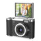 Digital Camera with 2.4 Inch Flip Screen, Autofocus 1080P HD Selfie Camera - Compact Travel Camera, 8X Zoom, Anti-Shake, Beauty Mode, Rechargeable Battery for Students & Beginners