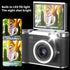 Digital Camera with 2.4 Inch Flip Screen, Autofocus 1080P HD Selfie Camera - Compact Travel Camera, 8X Zoom, Anti-Shake, Beauty Mode, Rechargeable Battery for Students & Beginners