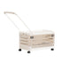 Storage Bins with Wheels, Foldable Rolling Storage Cart for Home Organization, Toy Storage Organizer, Plastic Container with Lid for Books, Clothes, Office Supplies