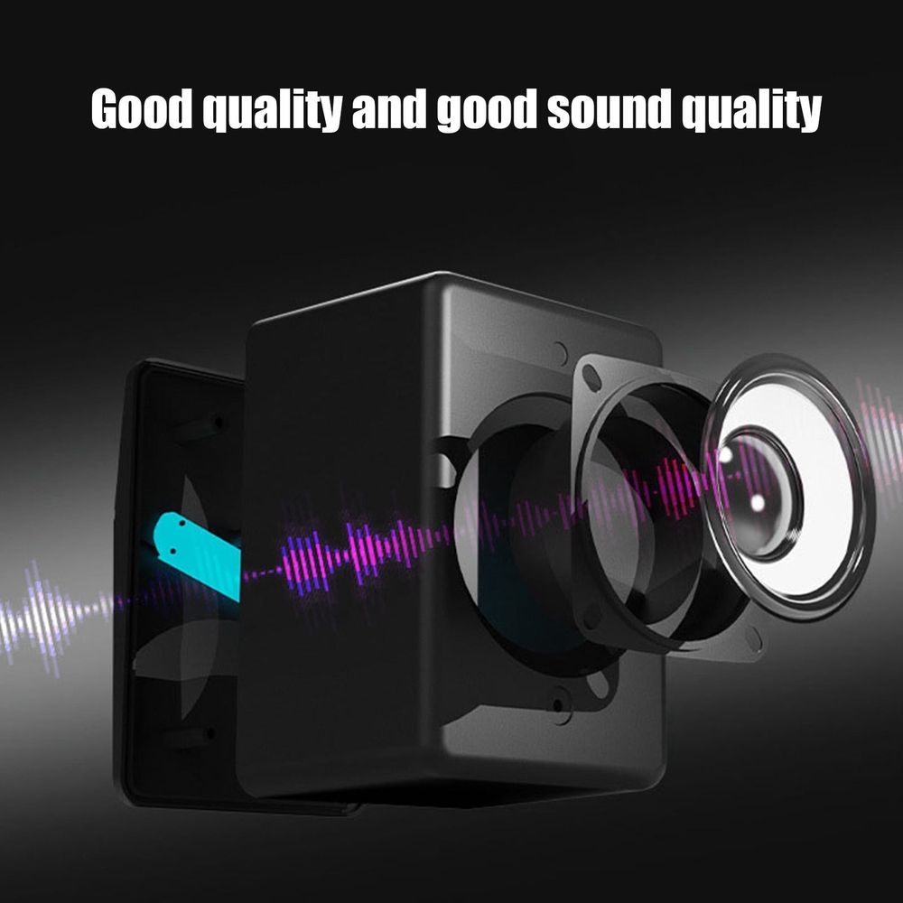 Computer Speakers, USB Powered Desktop Speakers with RGB Lights, 3.5mm Wired PC Gaming Speakers for Laptop, Enhanced Stereo Sound, Plug and Play, Set of 2