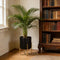 Large Planters with Stand, Floor Standing Metal Plant Pots with Drainage Holes for Indoor Plants, Tall Decorative Container for Living Room, Office, Balcony Decor