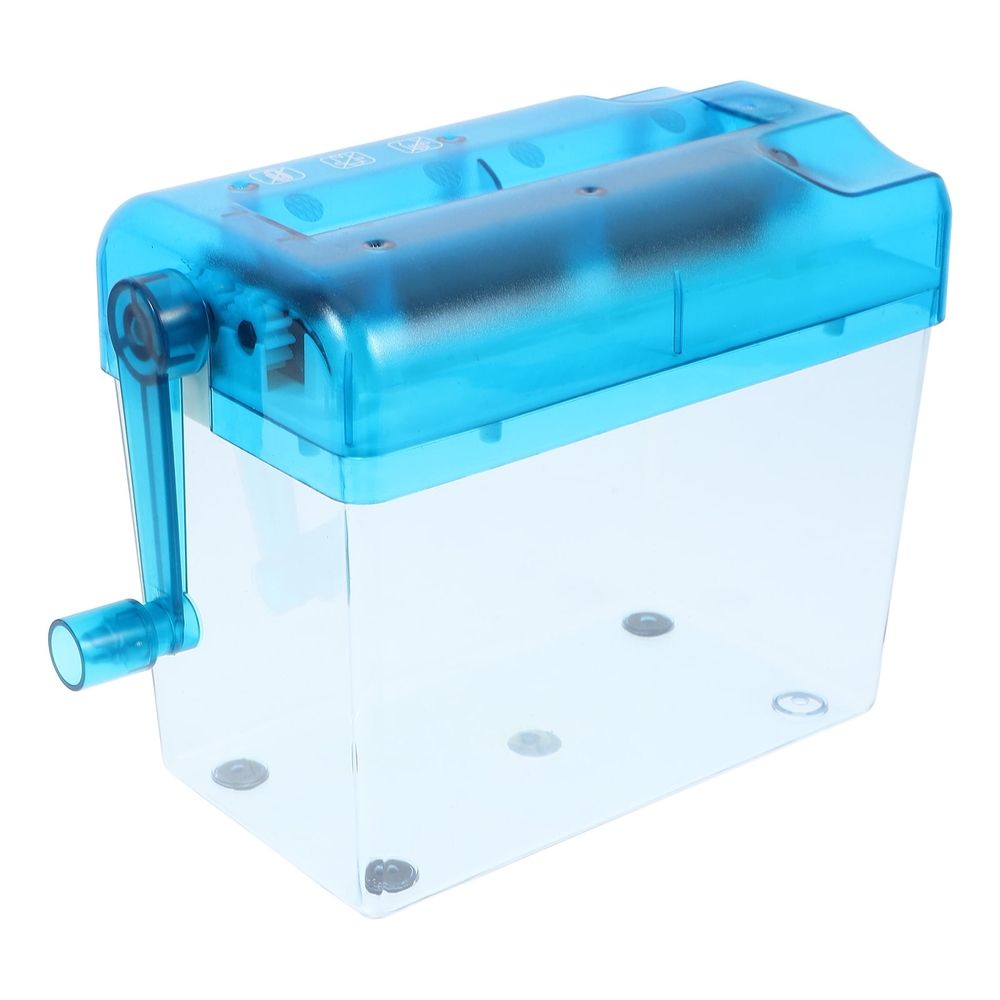 Blue Wear-Resistant Manual Shredder for Home Easy Crank Operation